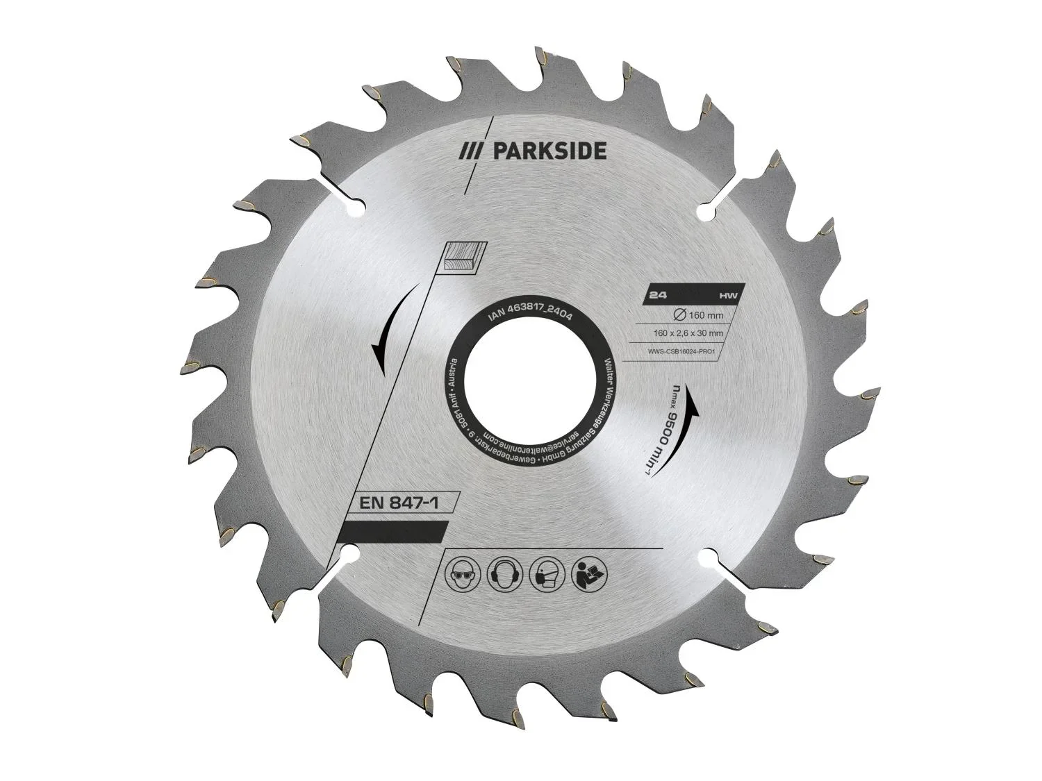 PARKSIDE Lame de scie circulaire, 160 mm, 24 dents, 42 dents, 48 dents