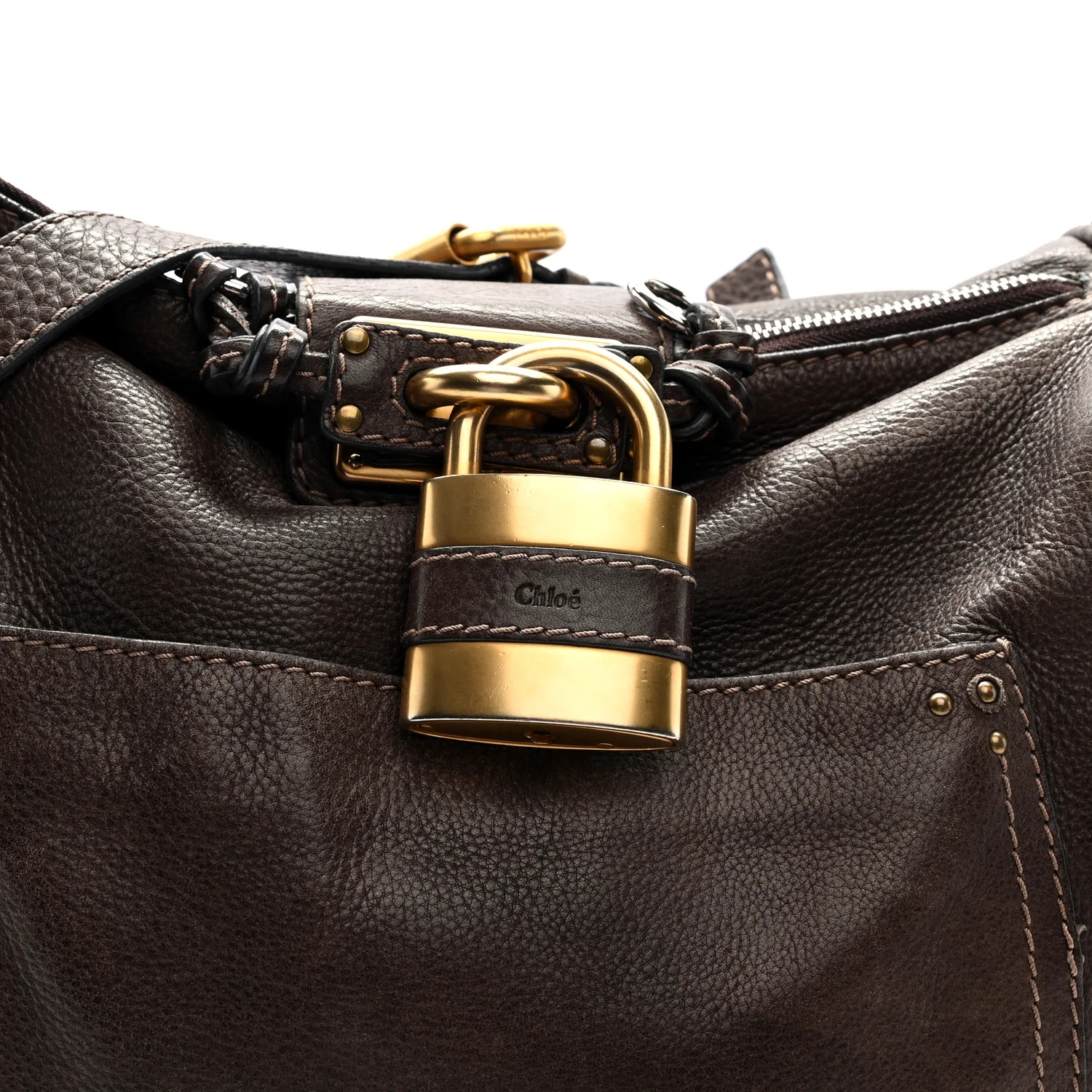 Calfskin Paddington Hobo Brown