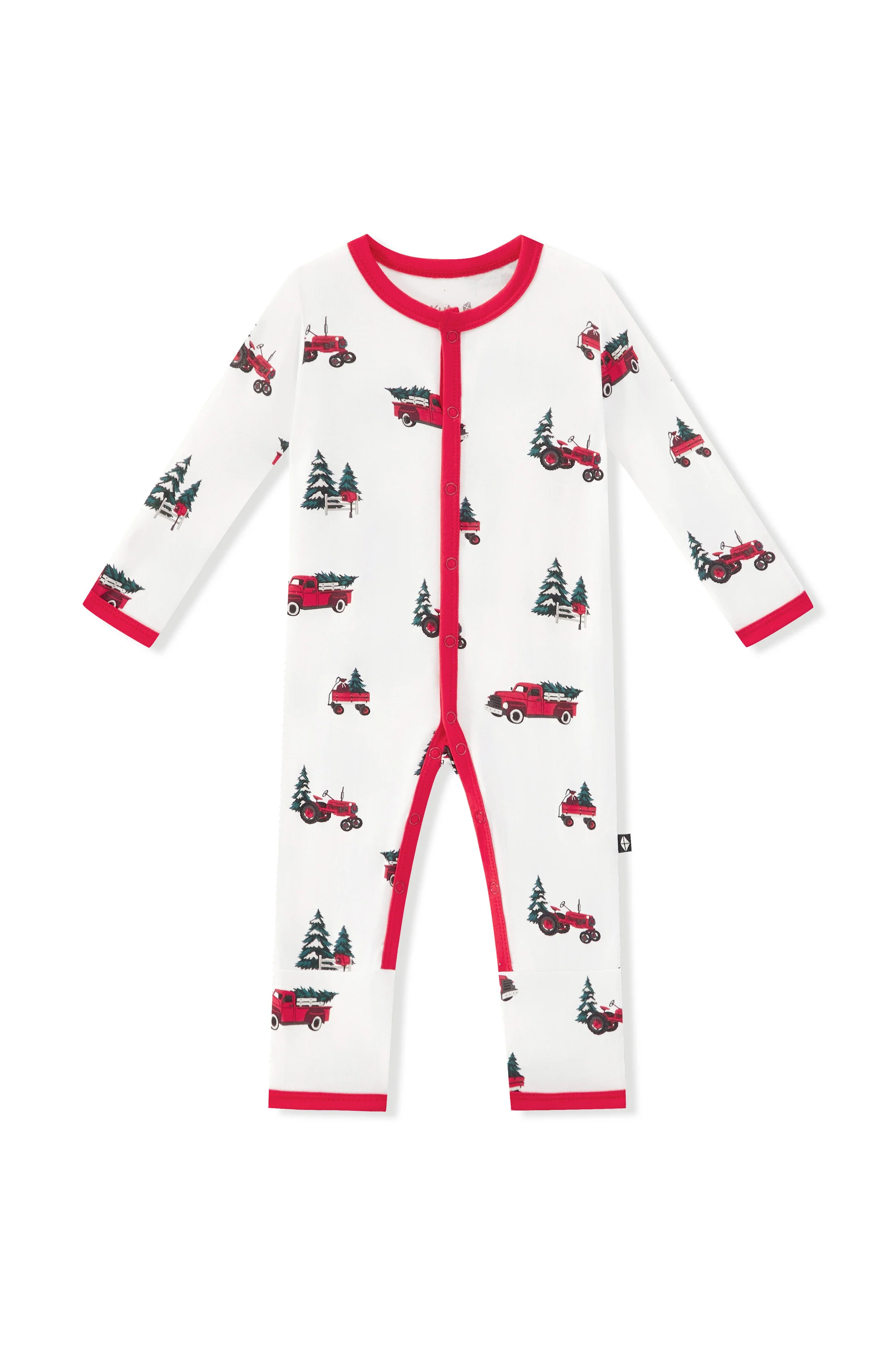 Romper in Holiday Tree Farm