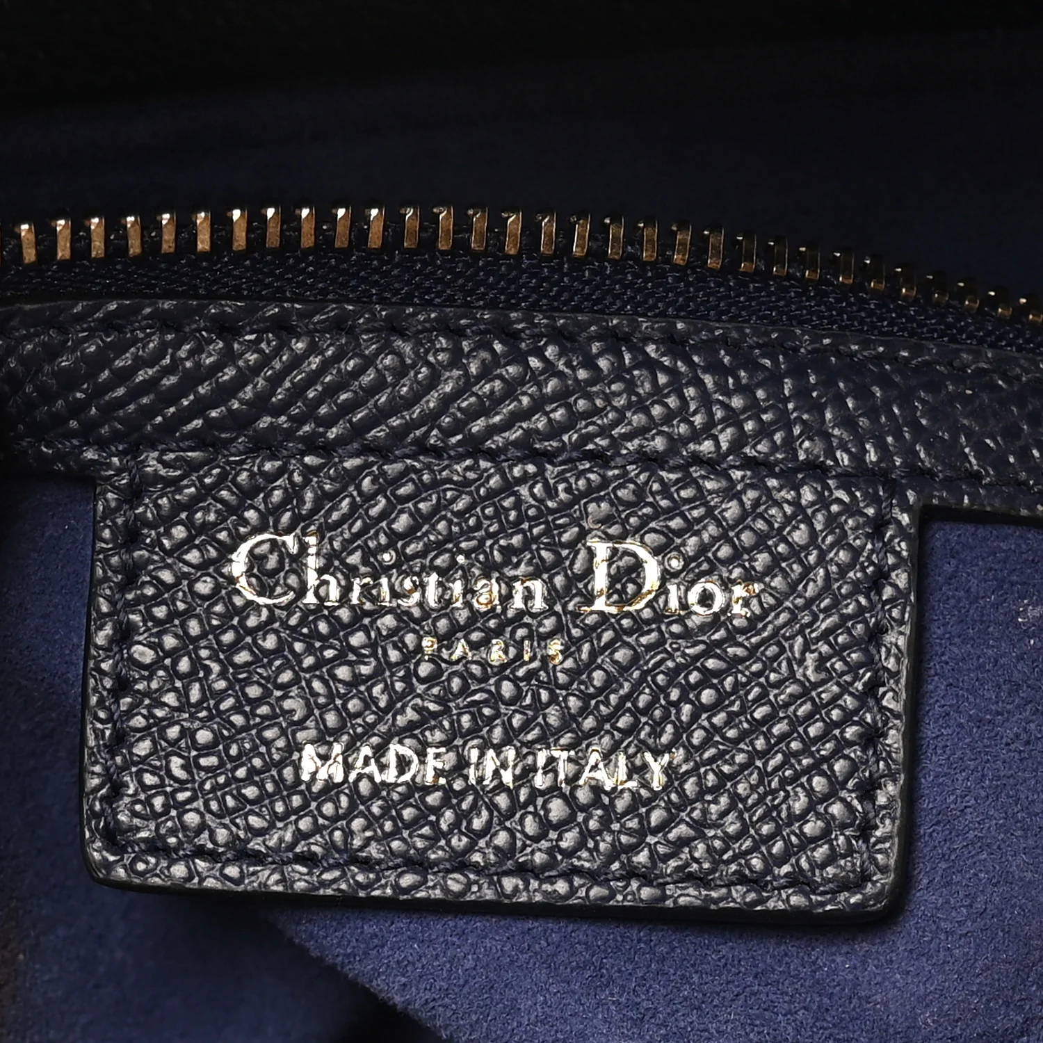 Grained Calfskin Saddle Bag Navy