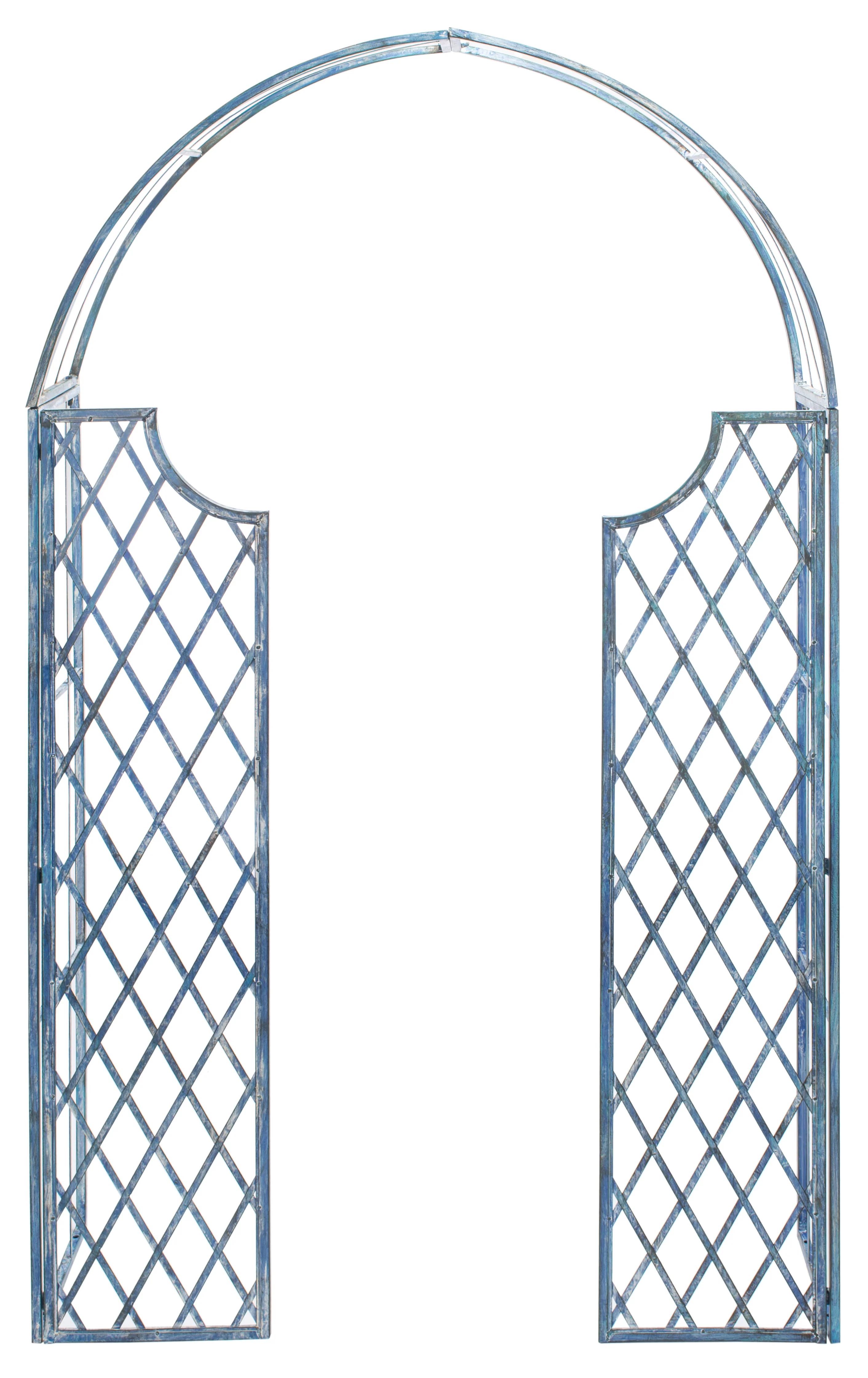 SAFAVIEH Jaida Outdoor Patio Traditional Arbor, Antique Blue
