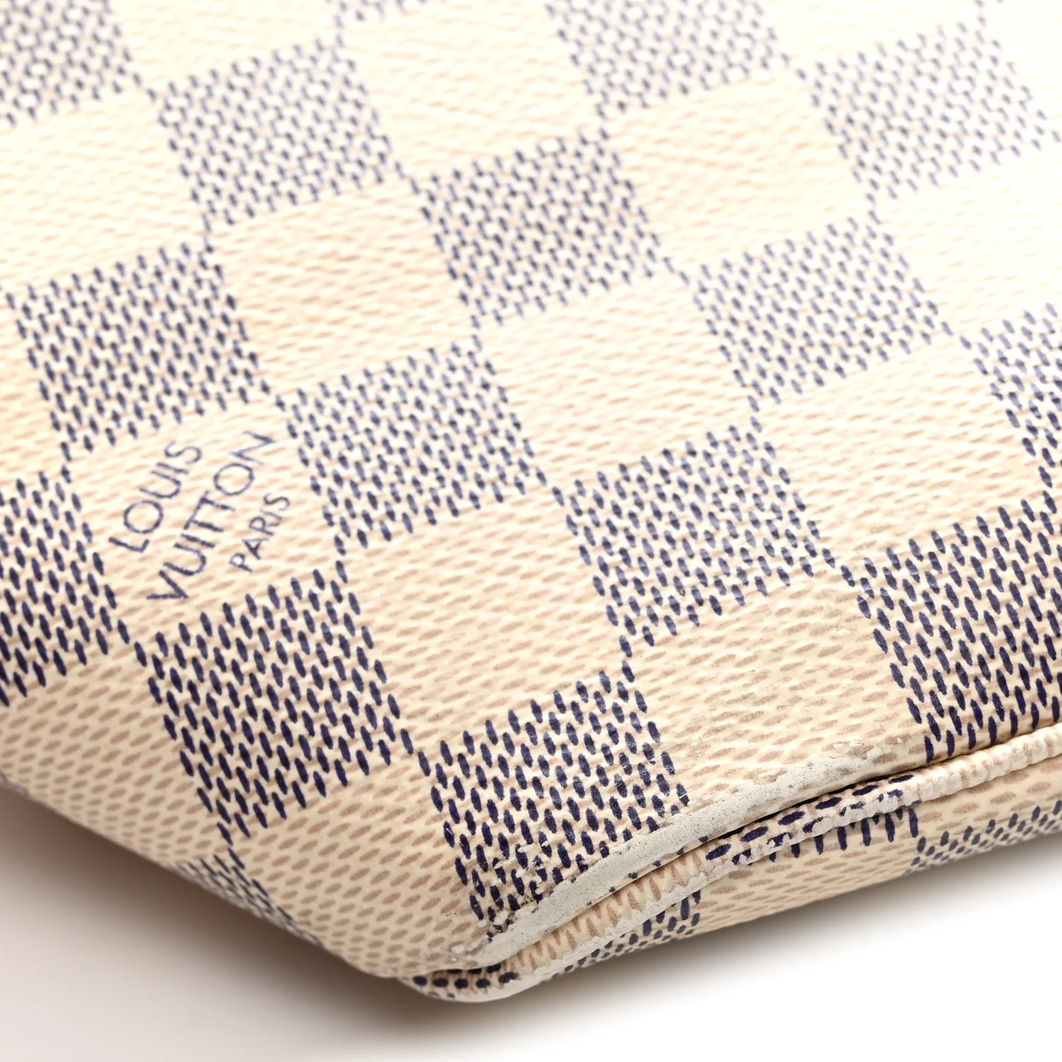 Damier Azur Braided Neverfull MM Orange
