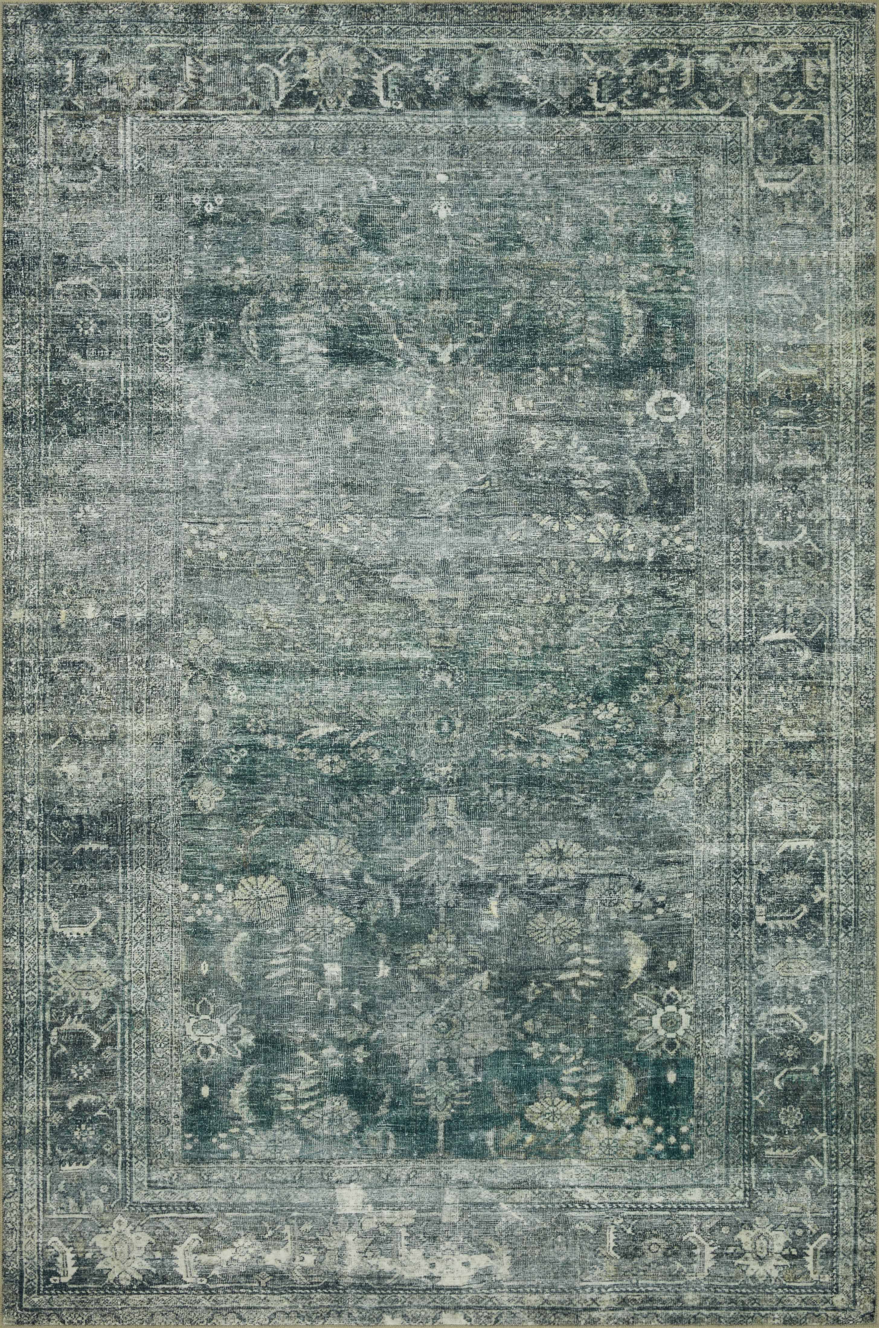 Magnolia Home by Joanna Gaines x Loloi Banks Machine Washable Blue / Lagoon Area Rug Rug Size: Rectangle 8'6" x 11'6"