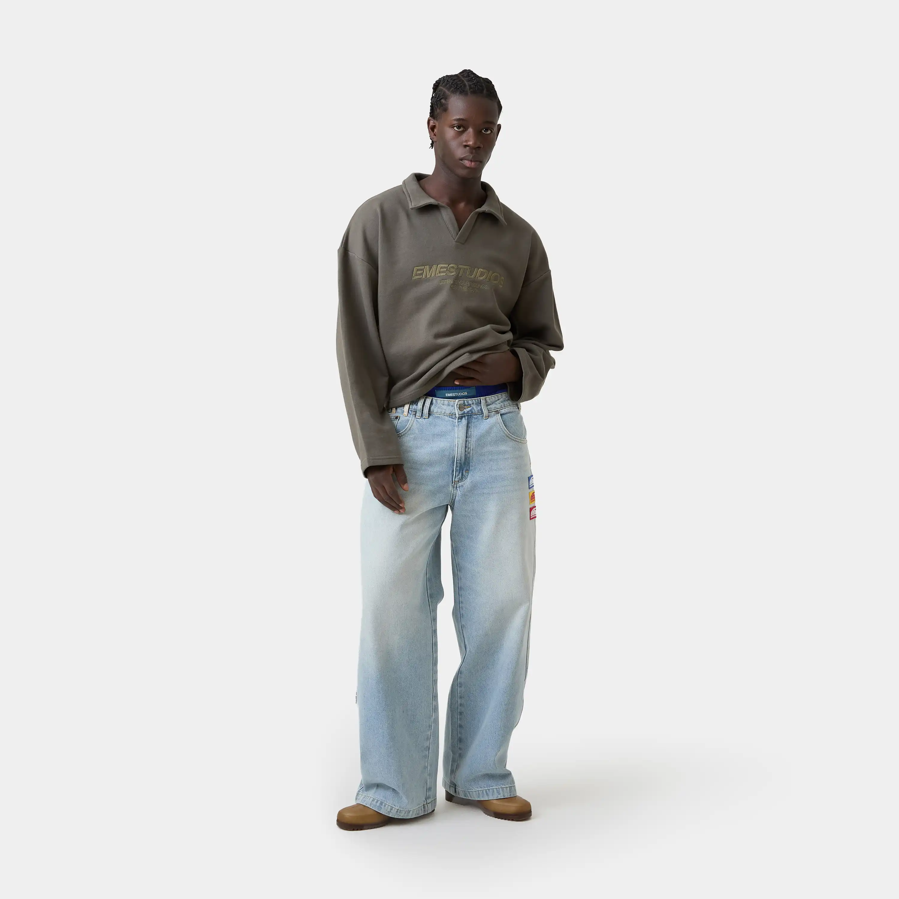 Playtime Olive Polo Crewneck