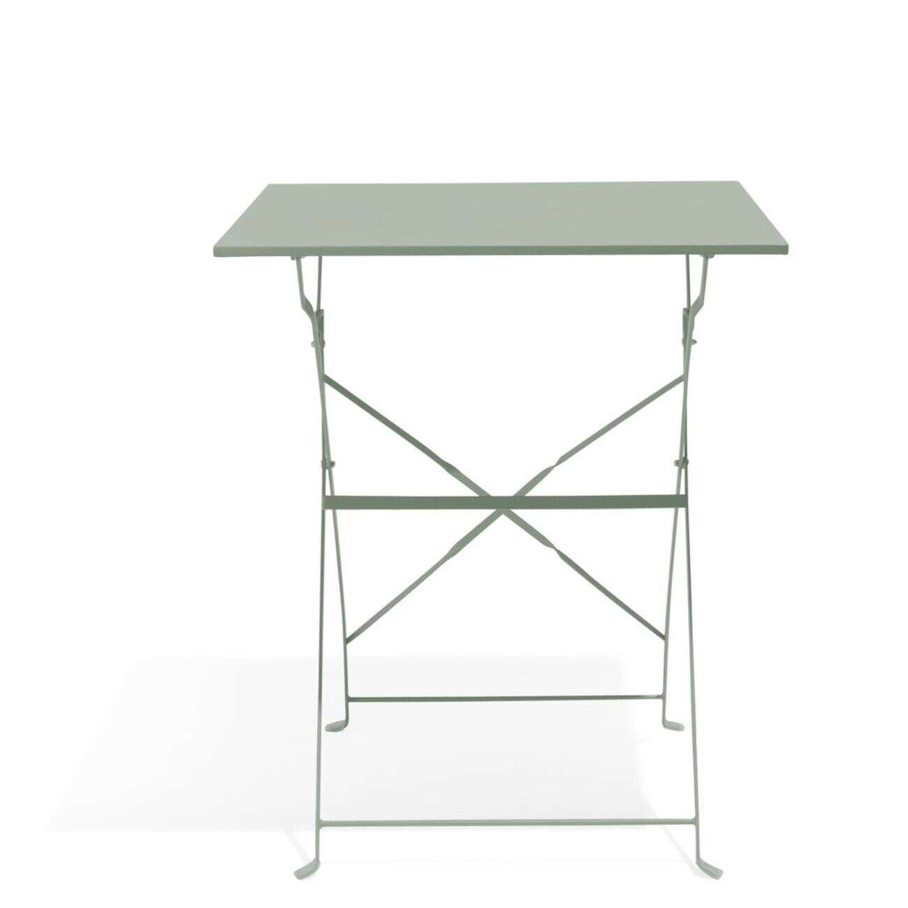 Table de jardin Haute Boston pliante métal vert 60x60xH105cm