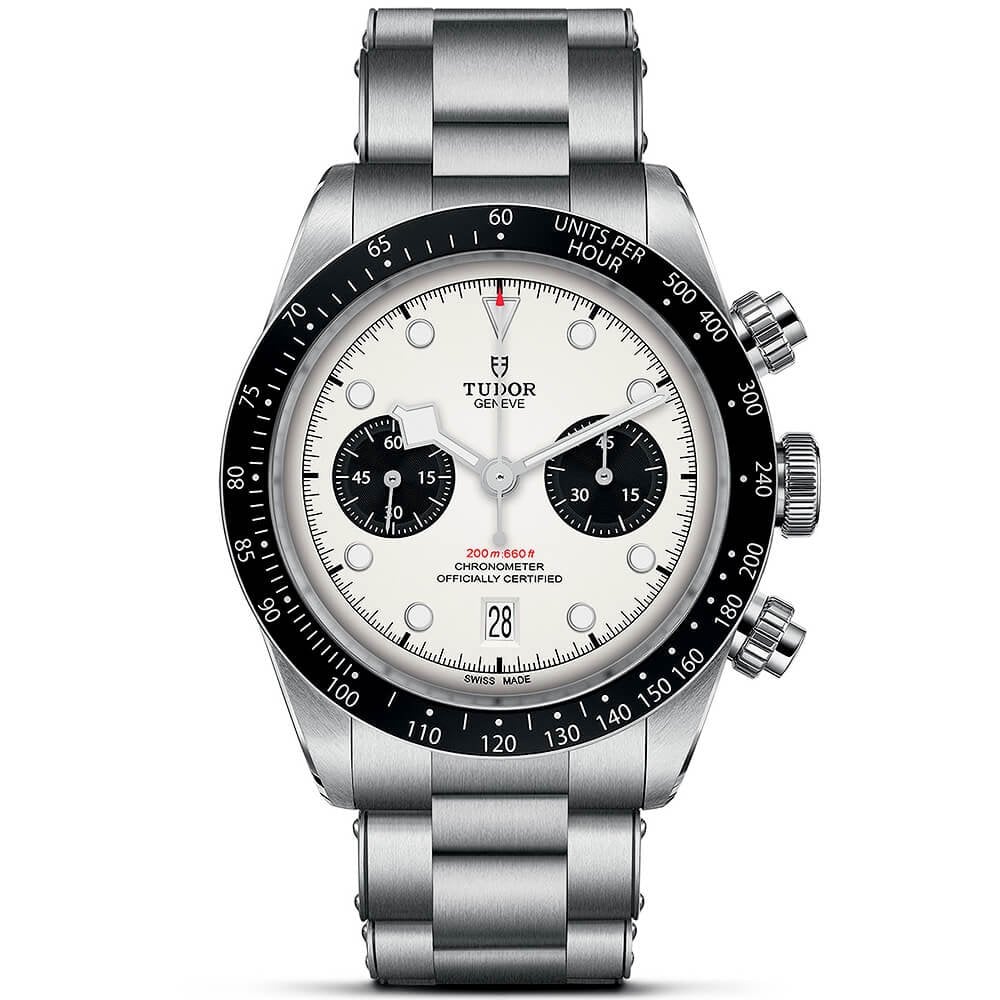 【Super Clone】TUDOR Black Bay Chrono 41mm Opaline/Black Dial Men's Automatic Bracelet Watch M79360N-0002