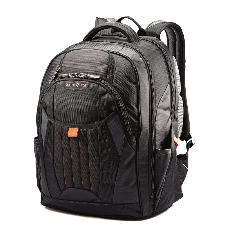 Black/Orange Tectonic 2 Large Backpack Laptop Backpacks | 7629-SZTPQ - SAMSONITE OUTLET