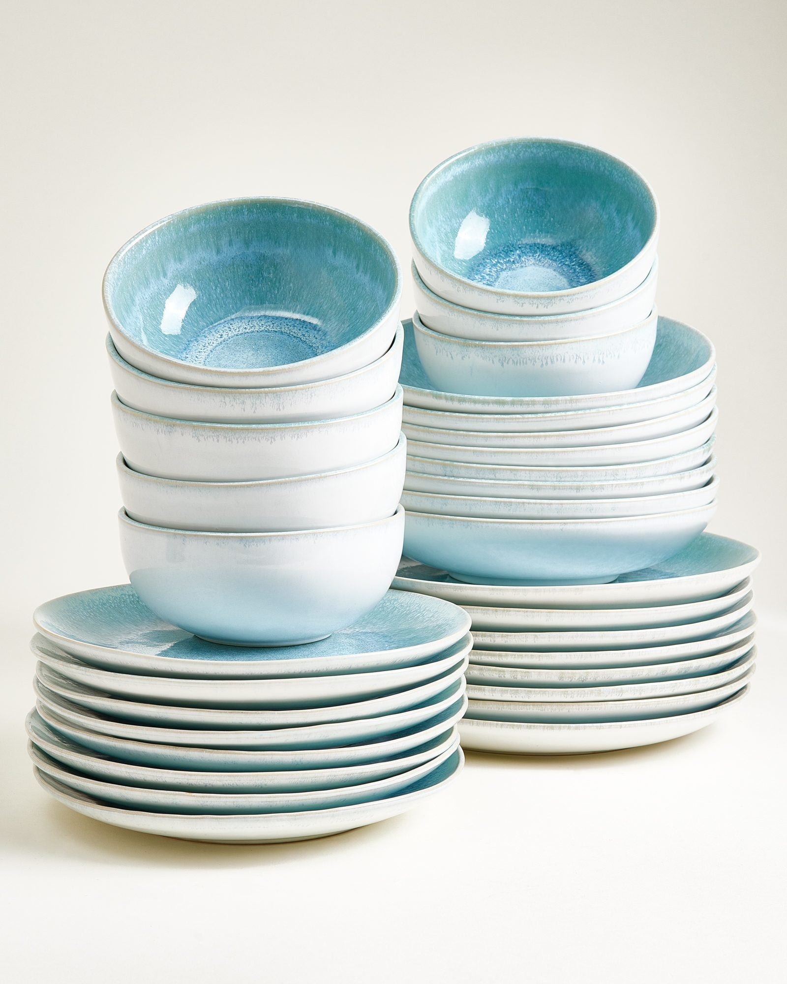 ALCACHOFRA - TABLEWARE SET CLASSIC GREEN-BLUE 32 PIECES