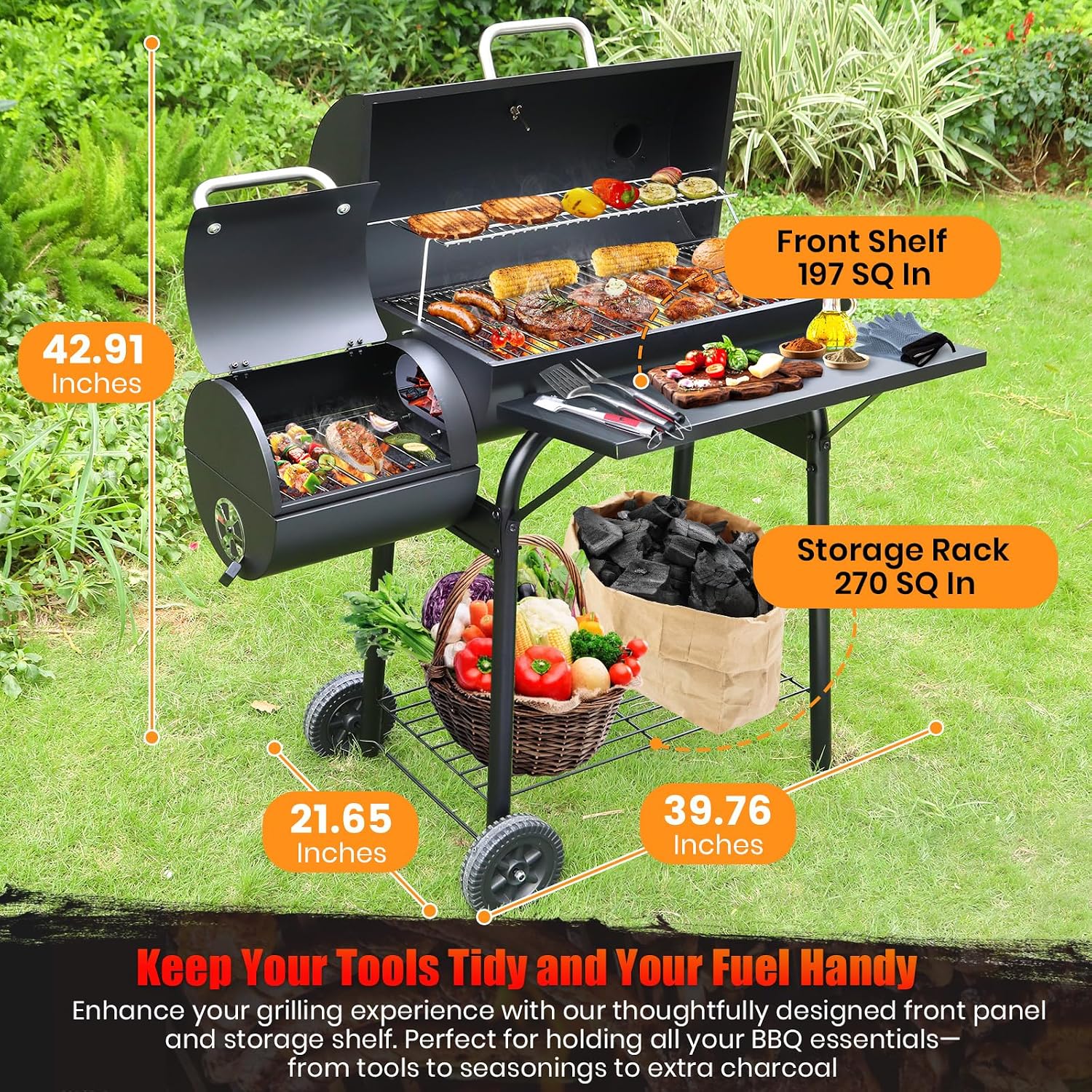Charcoal Grill Offset Smoker: Charcoal Barbecue Grills