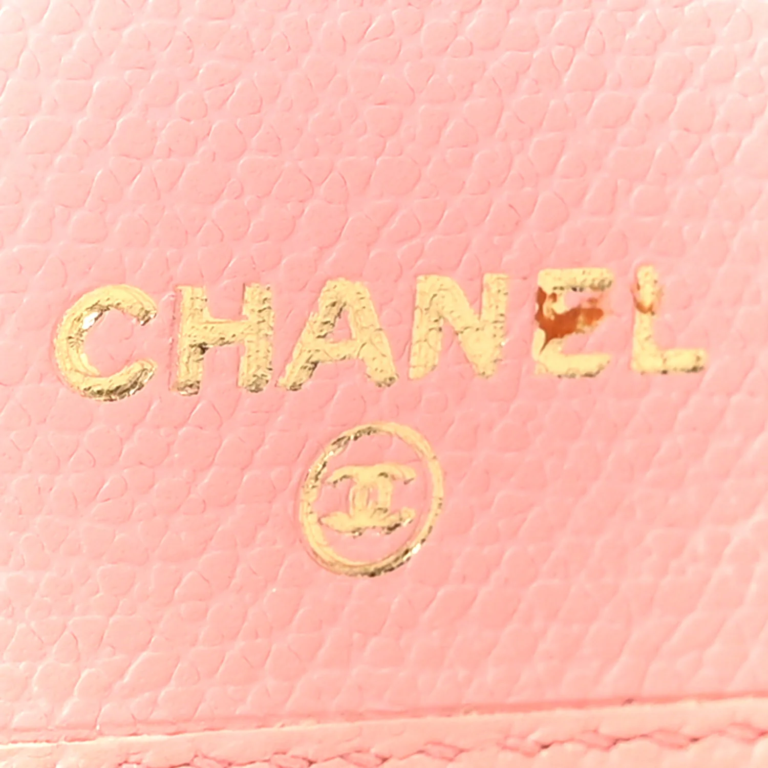 Caviar CC Button Bi-Fold Wallet Pink
