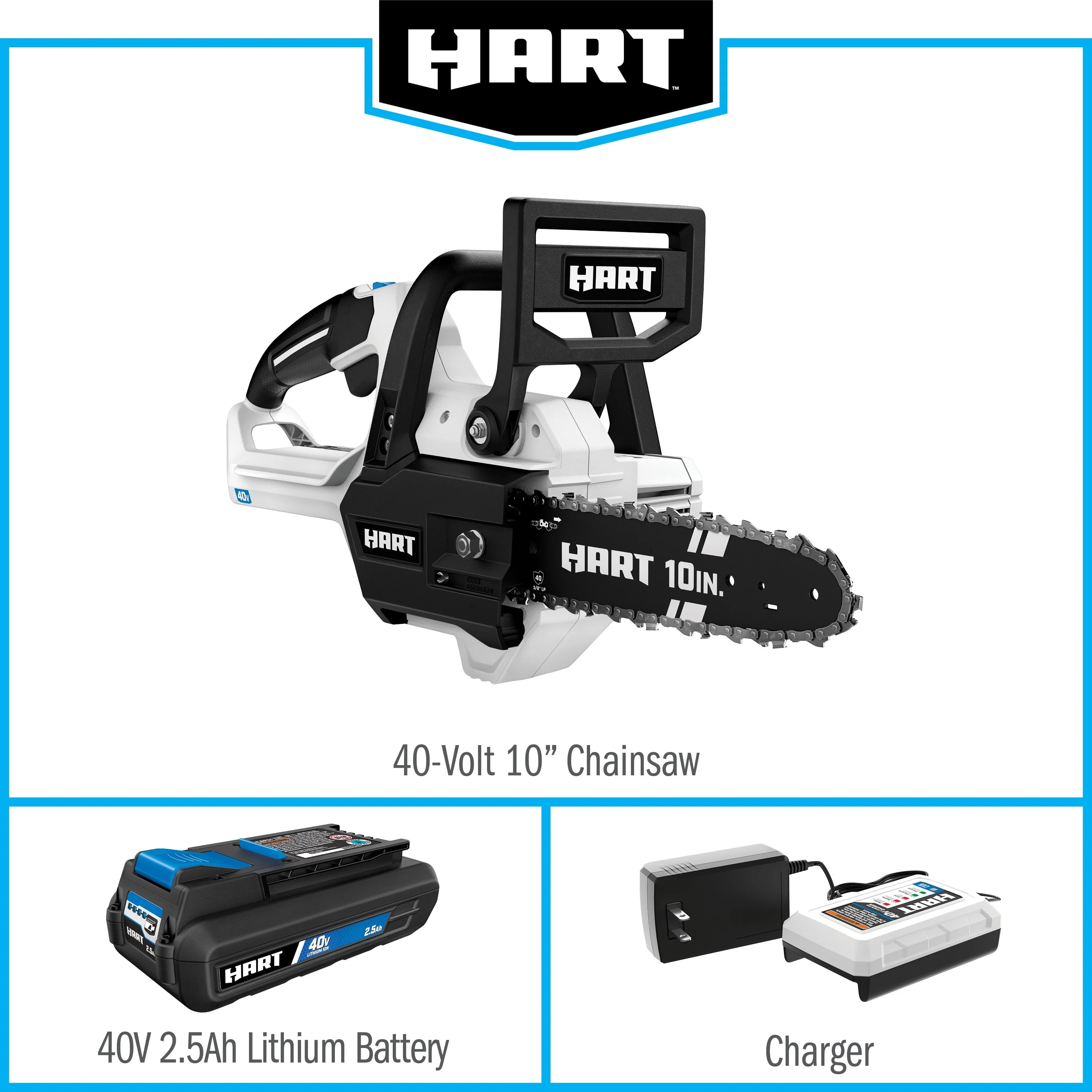 40 Volt 10 Inch Battery Powered Chainsaw Kit, (1) 2 5 Ah Lithium Ion Battery Image 9