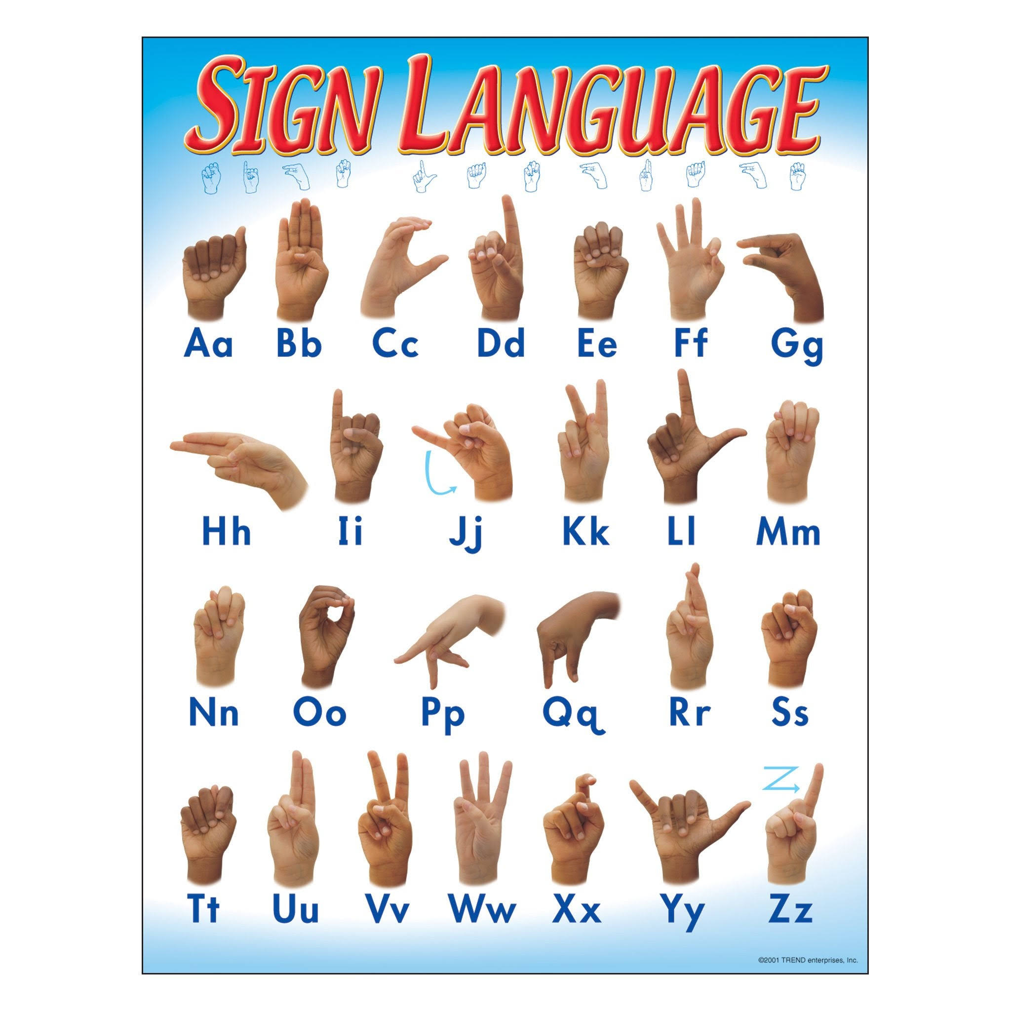 Trend Enterprises Sign Language Chart