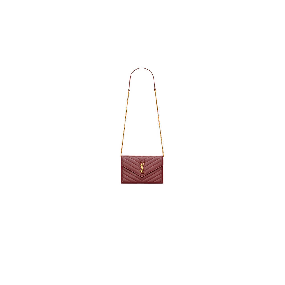 YSL cassandre chain wallet in lambskin