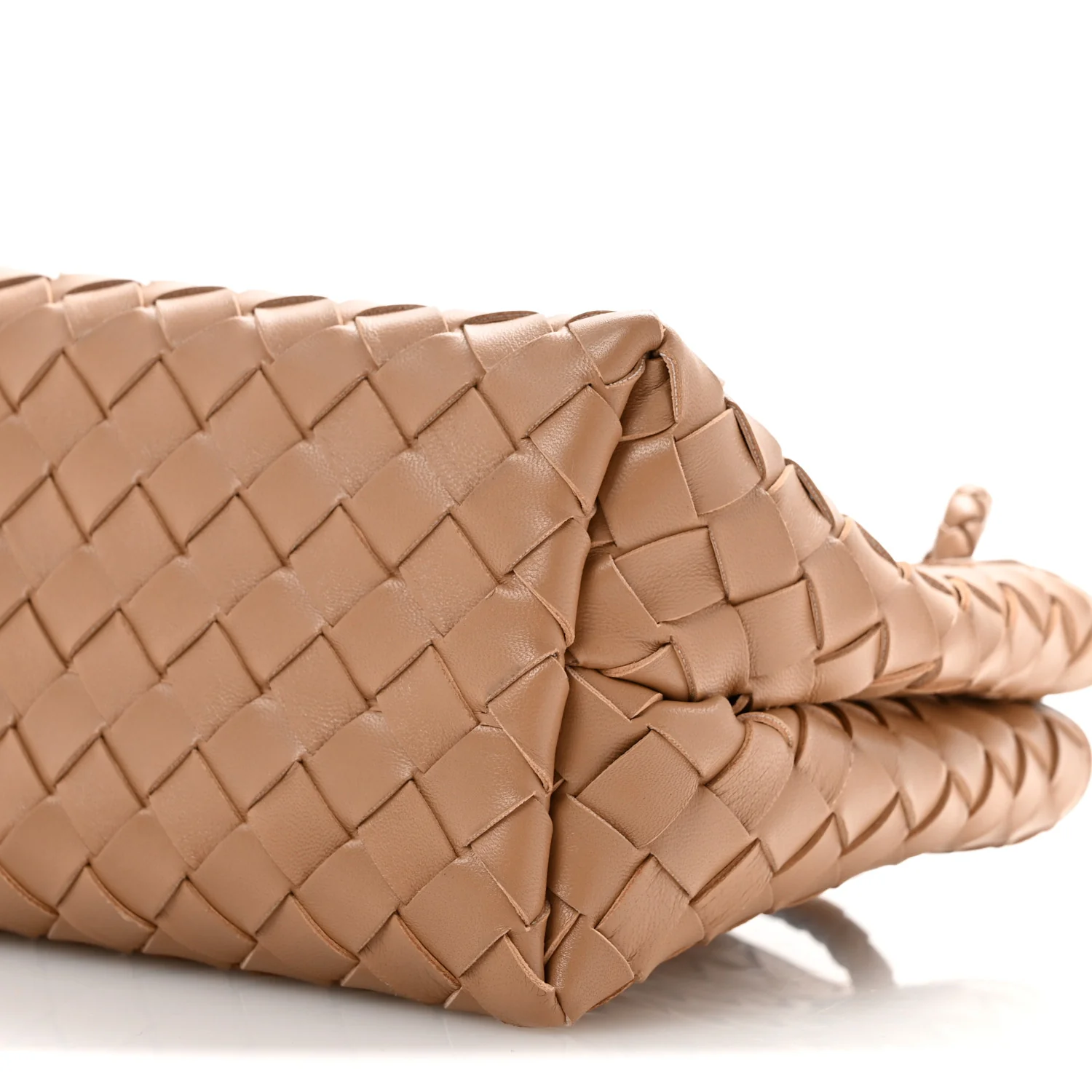 Nappa Intrecciato Small Andiamo Shoulder Bag Biscuit