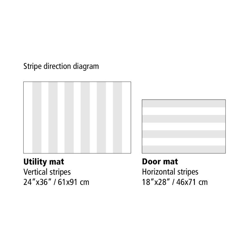 Skinny Stripe dørmatte 46x71 cm birch
