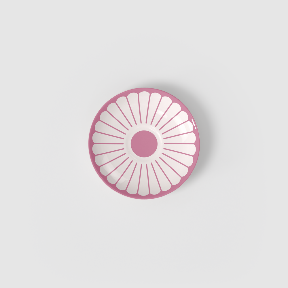 Fleur Espresso cup saucer - Fuchsia, 4.7'', Premium Porcelain