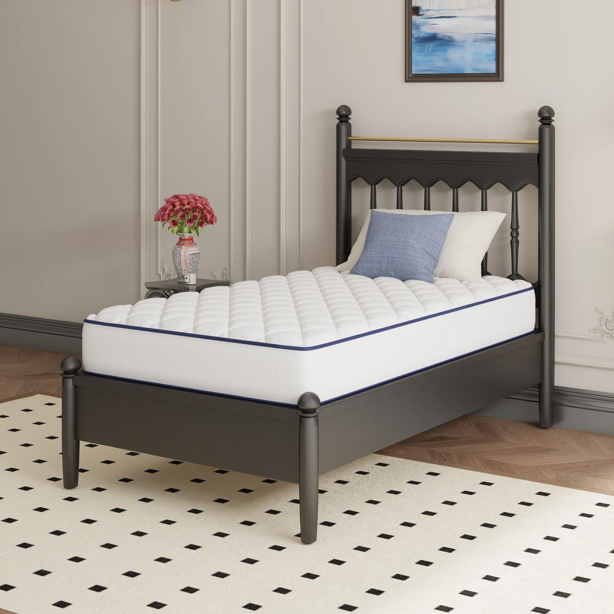Pearl 6" Twin Size Medium Adult Supportive Innerspring Mattress(Twin/6 in) - Image 7