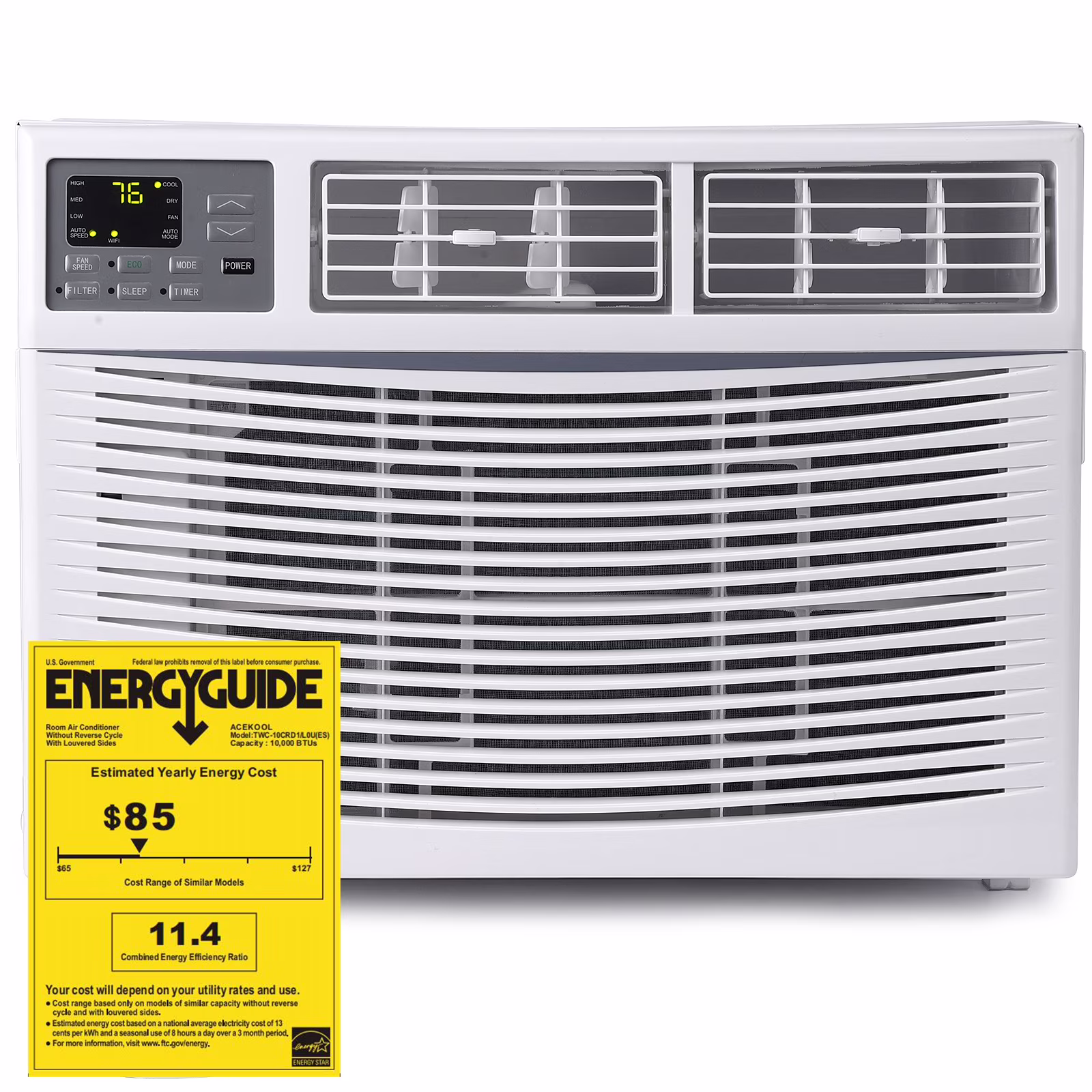 115V Mechanical Window-Mounted Air Conditioner 5,000 BTU, White(5,000 BTU) - Image 5