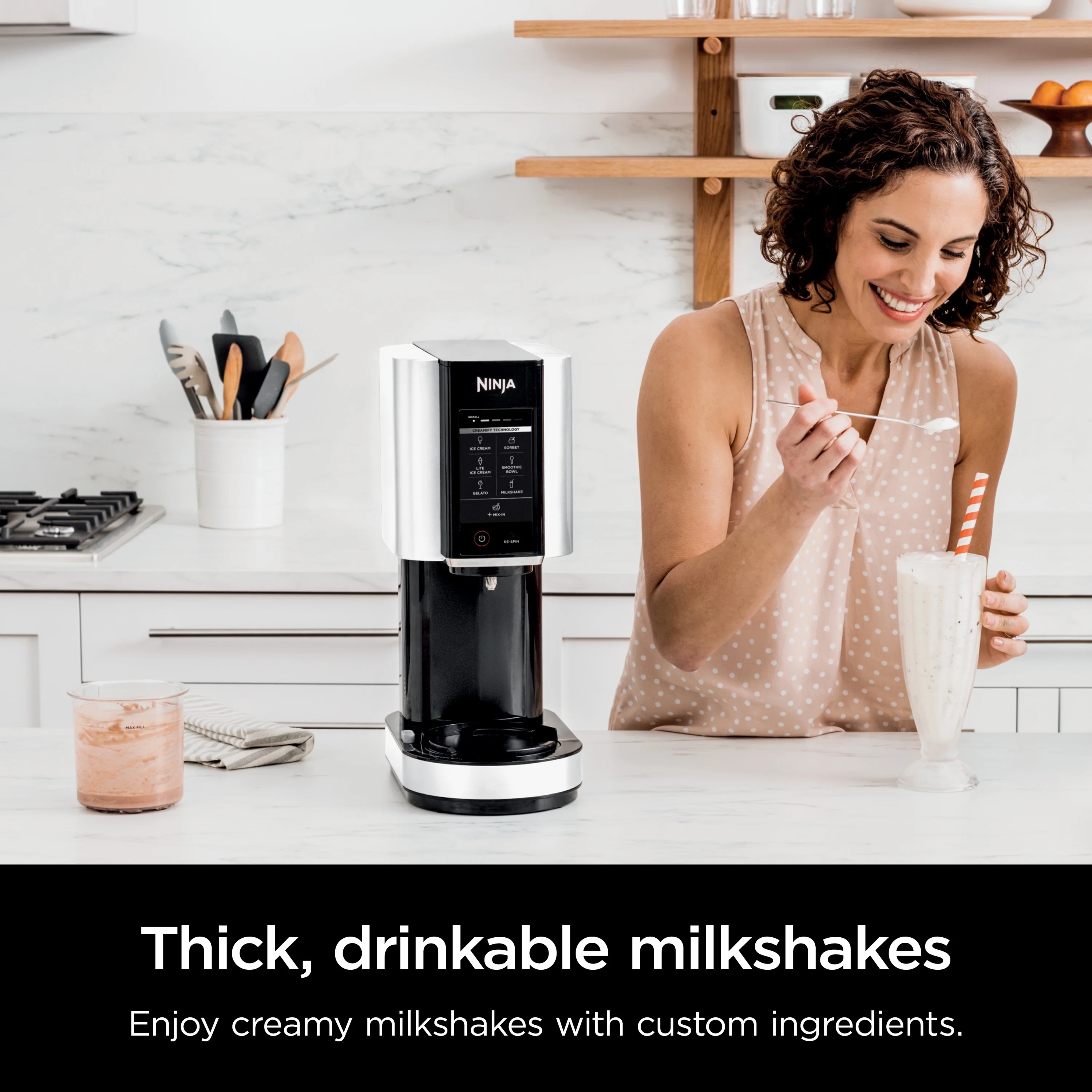 ?? CREAMi??, Ice Cream Maker and Frozen Treat Maker with 7 One-Touch Programs, NC300WMWH(White/1 qt) - Image 8