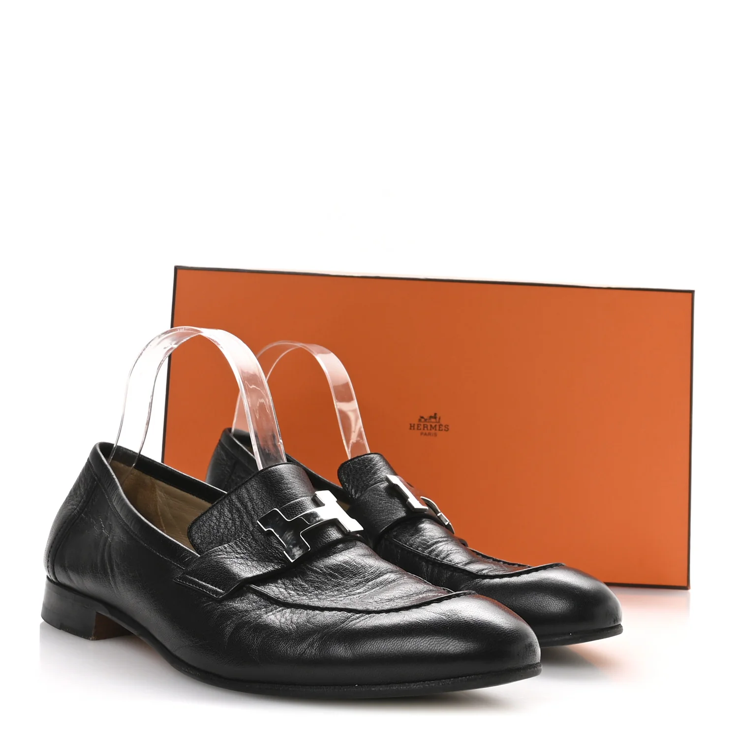 Goatskin Men's Paris Loafers 42 Black