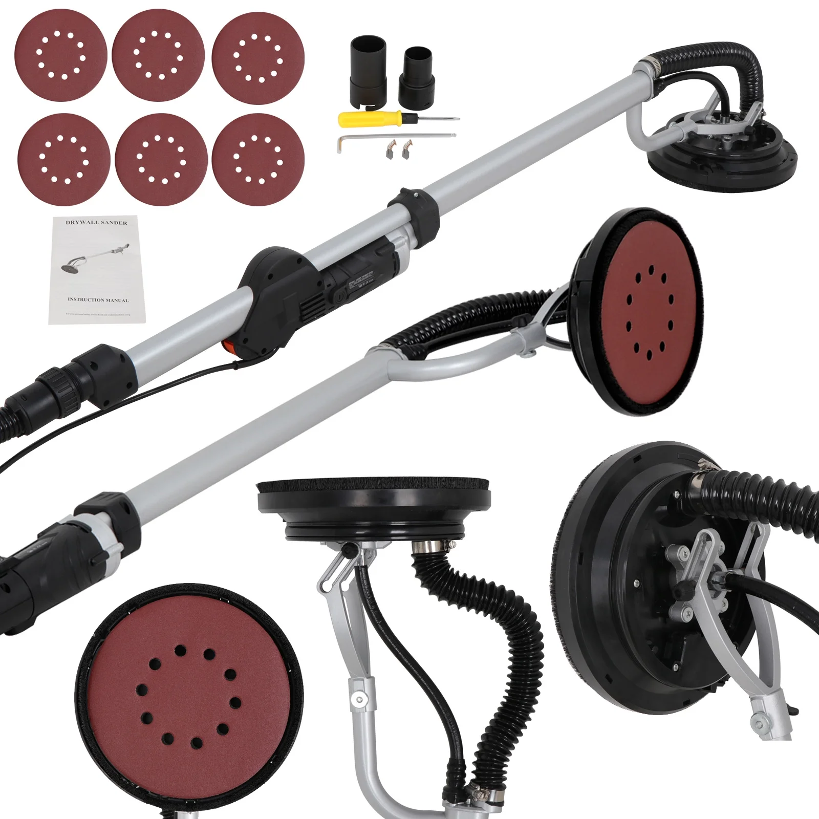 ZENY D01 - 1219A - G2 800W, 110V, Electric Drywall Power Sander, 2000 RPM 6 Speeds