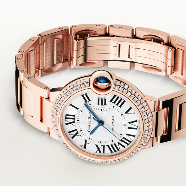 [Super Clone]BALLON BLEU Diamond Rose Gold 36mm