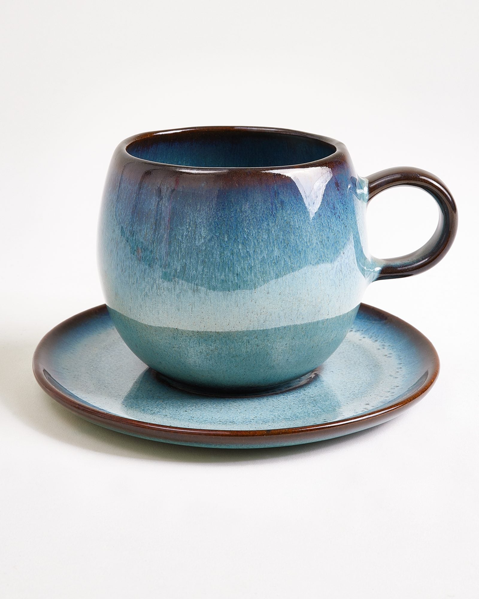 MADEIRA - LARGE SAUCER GREEN-BLUE