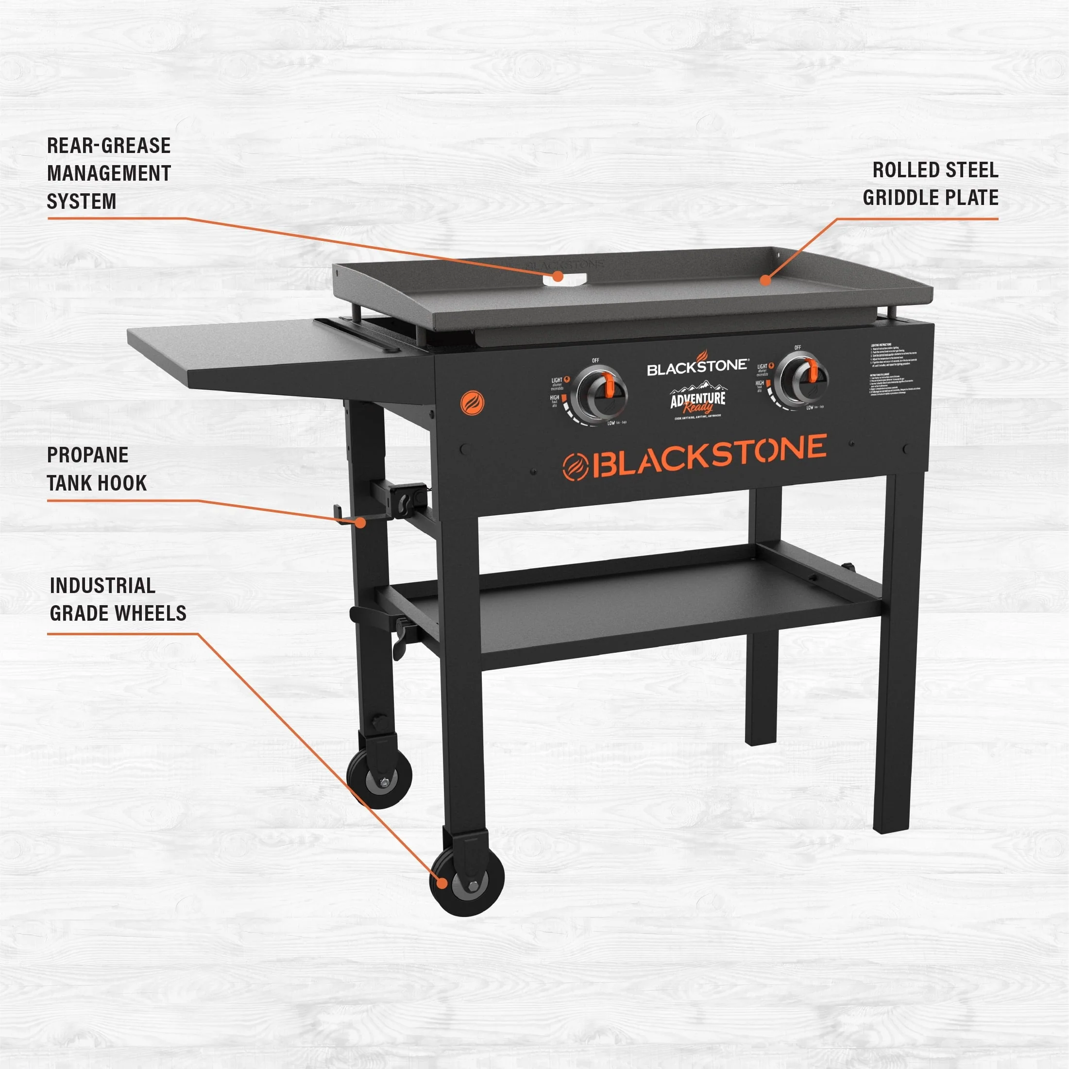 Adventure Ready 2 Burner 28" Griddle Cooking Station Image 4