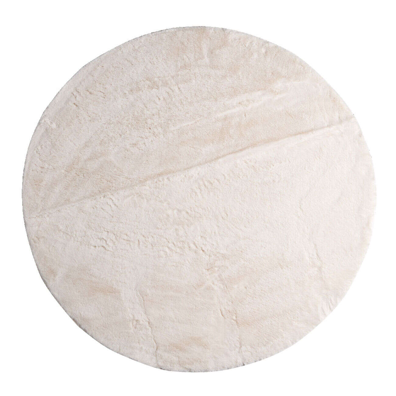 Tapis rond effet fourrure Ø120cm - 3 modèles