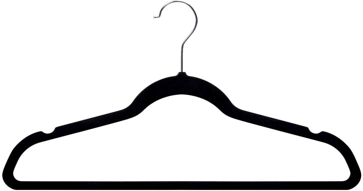 AmazonBasics Velvet Suit Hangers - 30 Pack Black