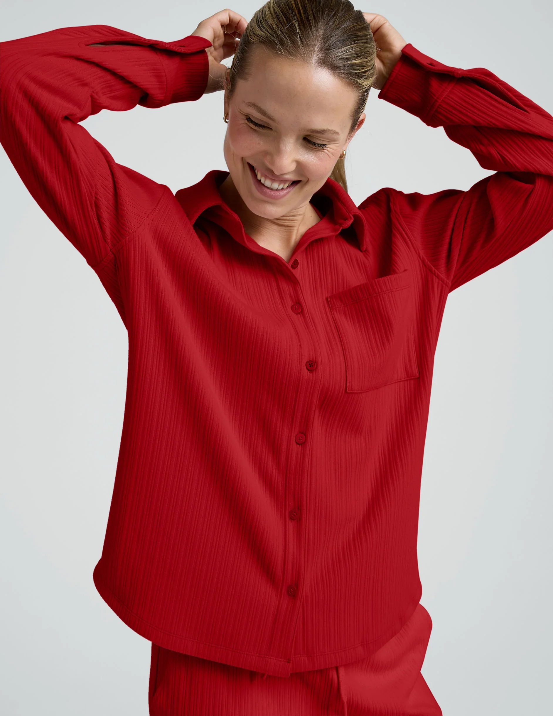 Breathe Easy Ribbed Front Shirt