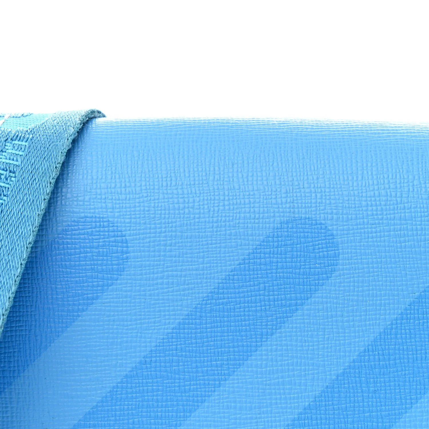 Saffiano Striped Mini Diag Binder Clip Bag Blue