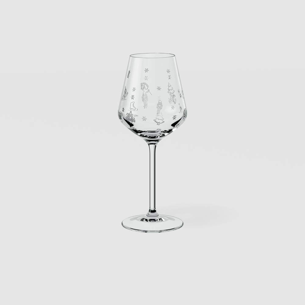 Toy's Delight White wine glass - Clear, 4.1 oz, crystal glass