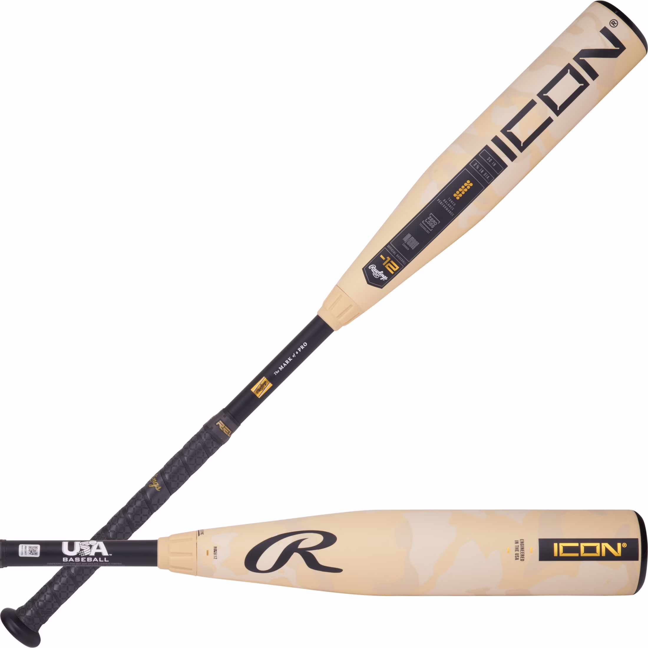 2025 Rawlings Icon USA Youth Baseball Bat | 31 - Inch | - 12