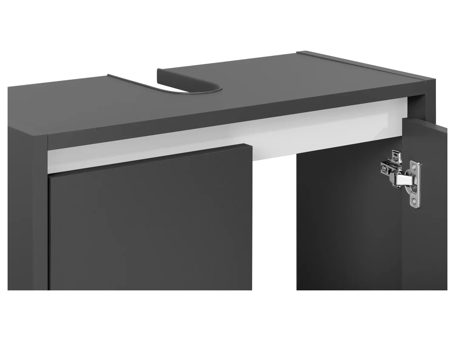 LIVARNO home Meuble sous-vasque Oslo, 60 x 55 x 28 cm, noir