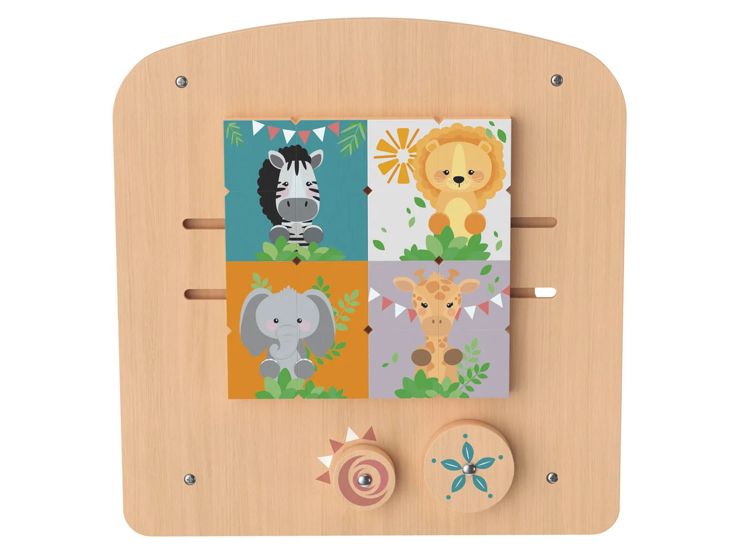 Playtive Jeu mural en bois vritable, 2 pices