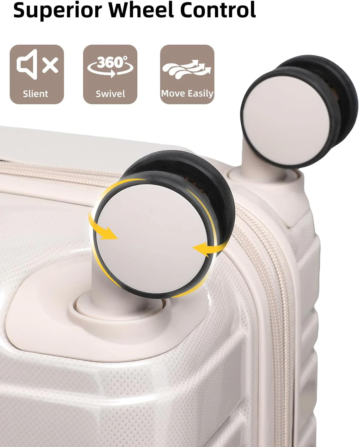 Ensemble de 6 valises, ensemble de valises rigides extensibles avec roulettes multidirectionnelles, ensemble de bagages à roulettes légers