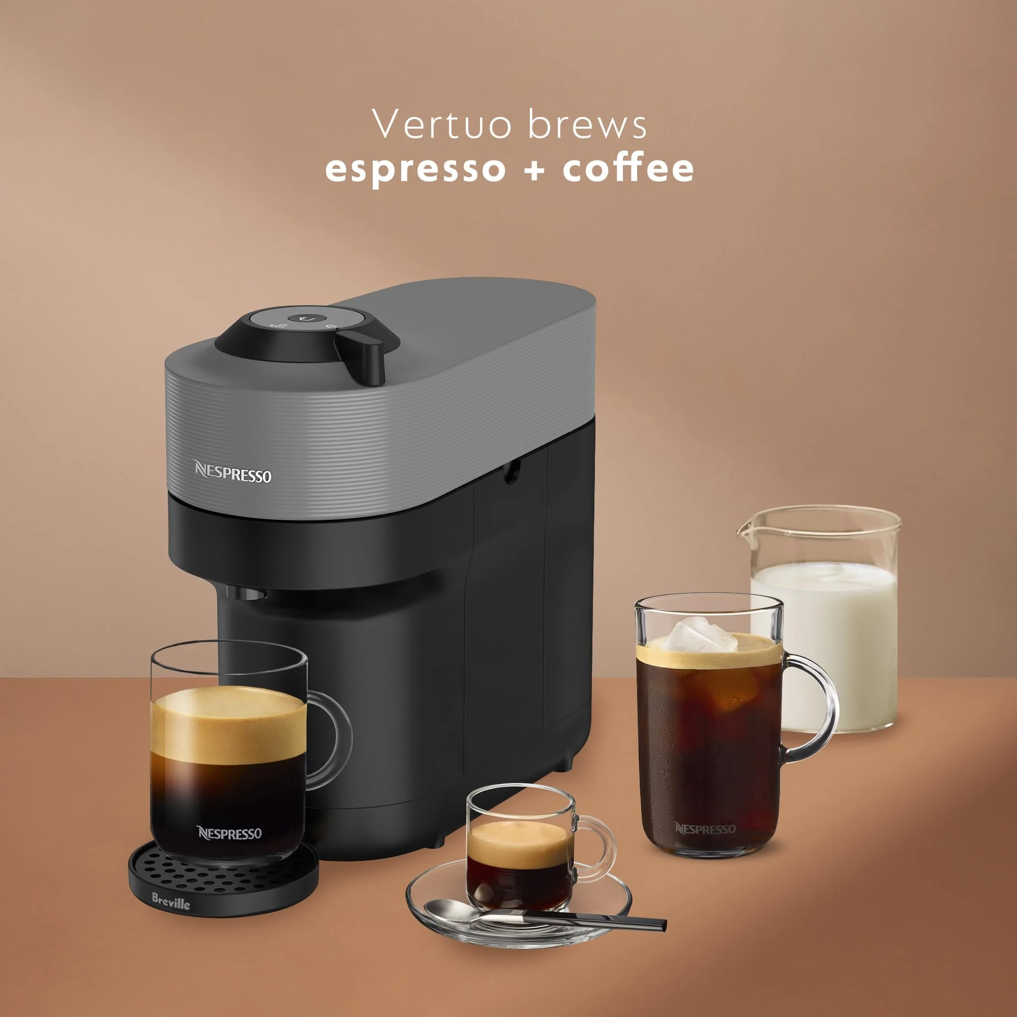 Nespresso Vertuo Pop+ Coffee Maker and Espresso Machine - Gray