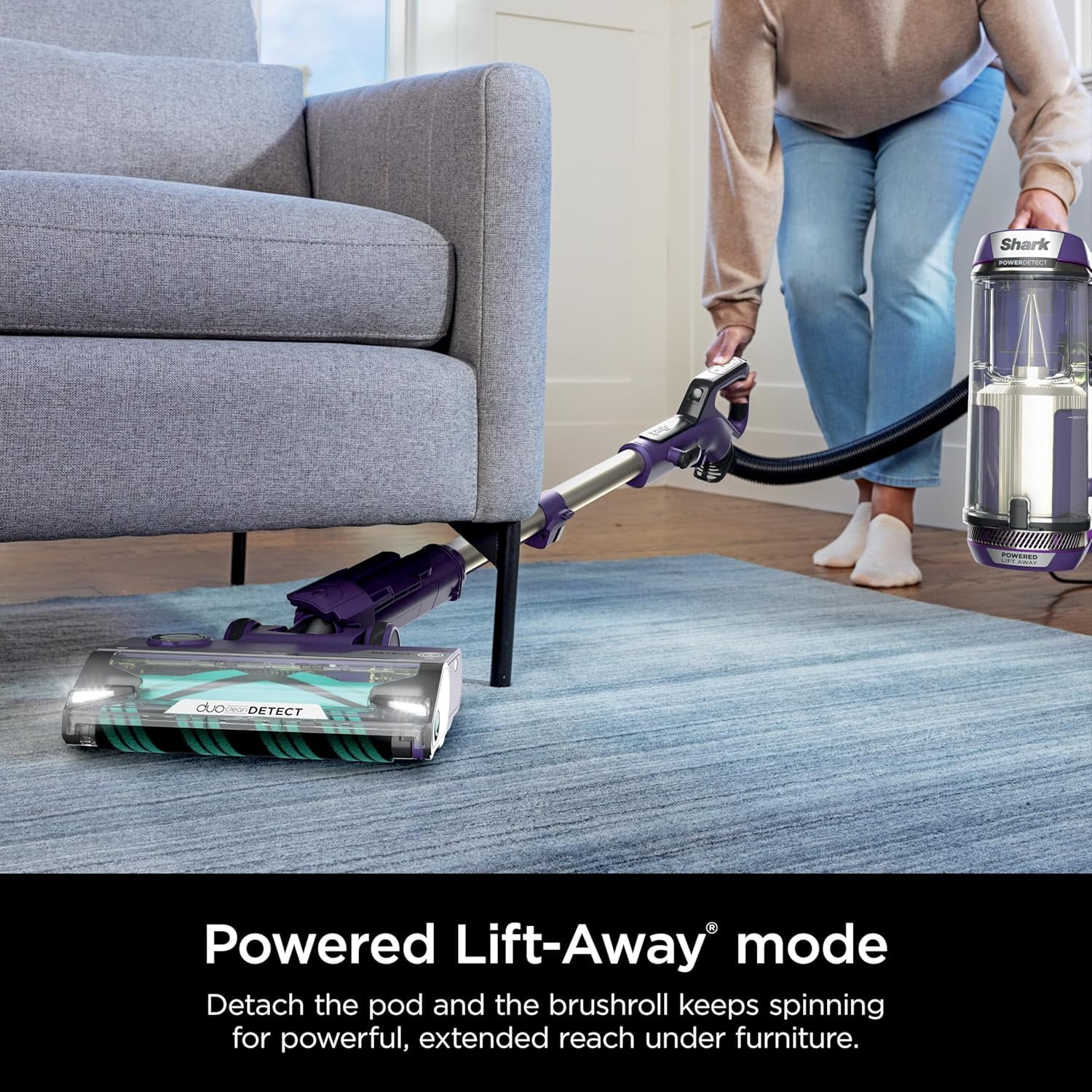 Restored POWERDETECT Upright Vacuum Cleaner with HEPA Filter, Heavy Duty,Powerful Suction for Pet Hair Pickup, DuoClean, Ideal for Carpets Hardfloors, AZ4002 (Certified)(Refurbished) - Image 6
