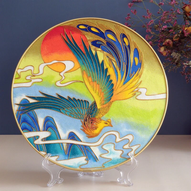 Phoenix, DIY Cloisonne Filigree Enamel Painting Kit, with Tutorial& All Tools