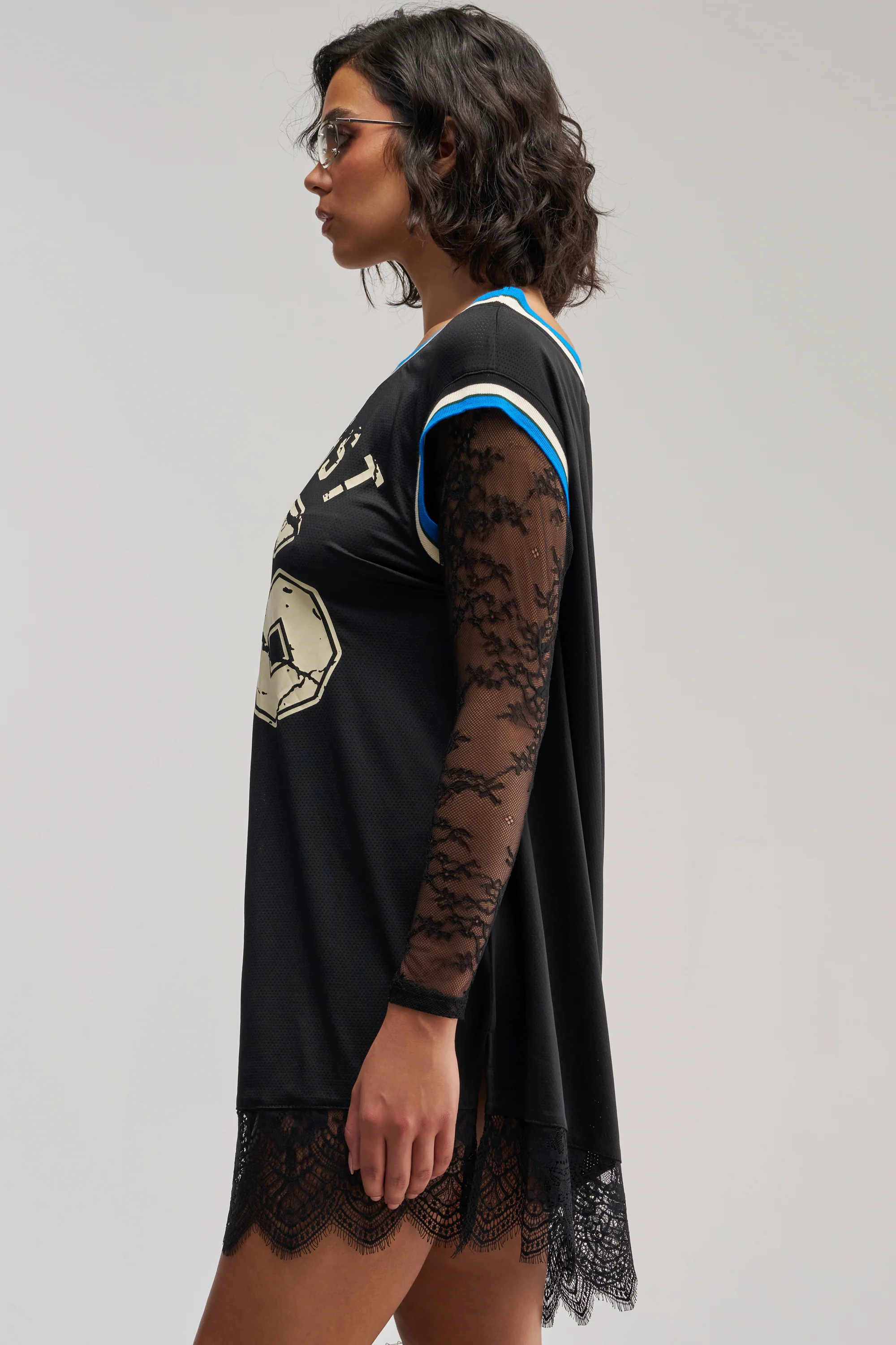 PUT ME IN COACH LACE MINI JERSEY DRESS - Akira Store