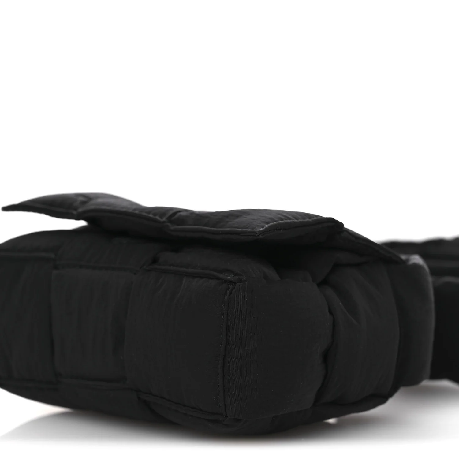 Nylon Intrecciato Padded Tech Candy Cassette Bag Black