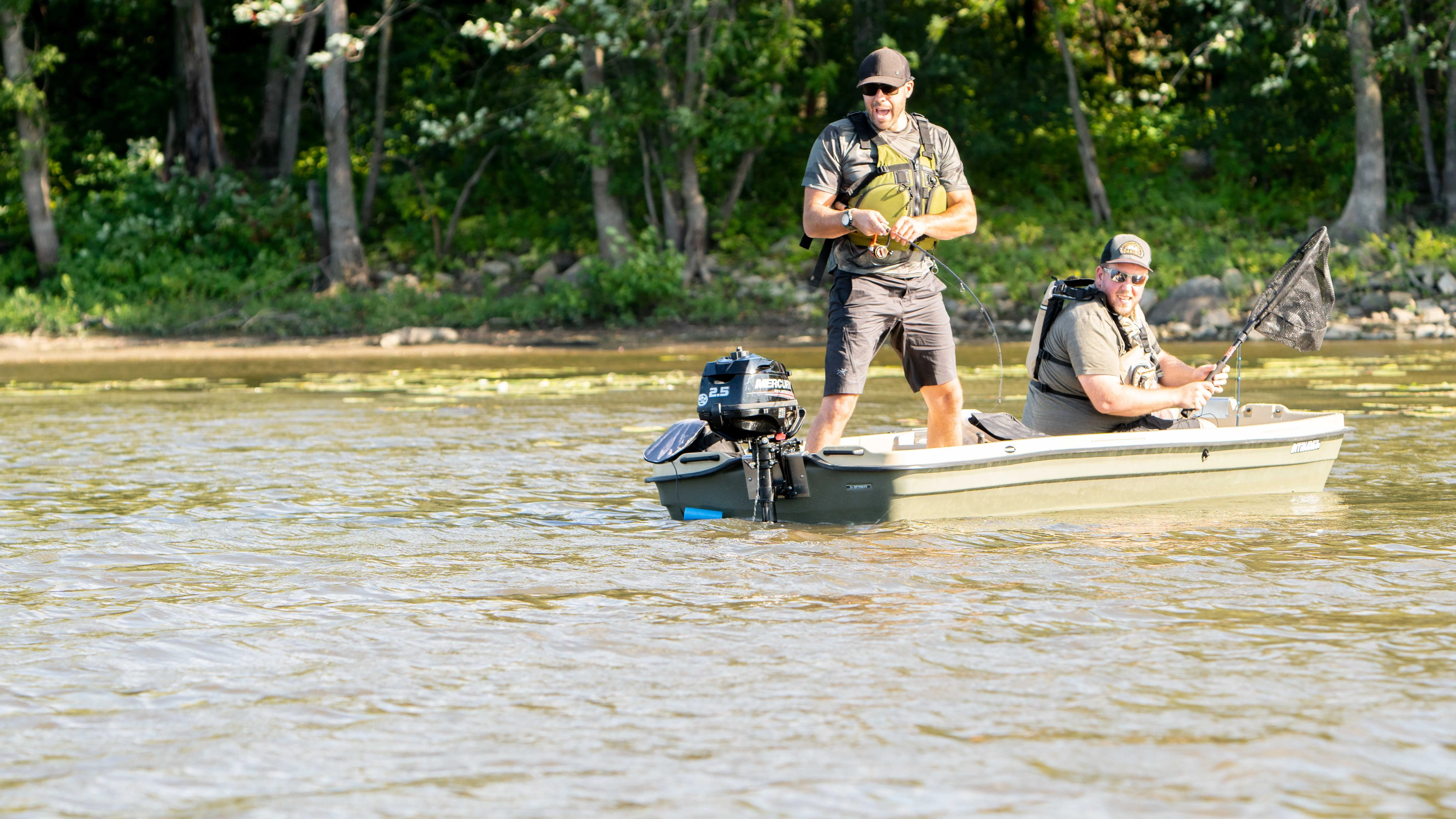 Pelican Boat Intruder 12 Jon Fishing Boat 12 ft Great for Hunting/Fishing, Khaki/Beige Image 6