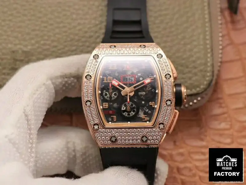 Richard Mille RM011 RG / 5423 Felipe Massa KV Factory Rose Gold Diamond Bezel