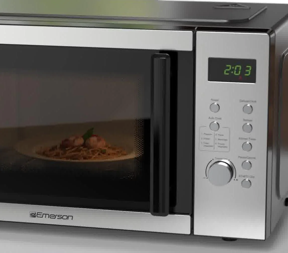 Emerson 0.9 cu ft, 900W Digital Control Countertop Microwave Oven, Stainless Steel - MW9005SS