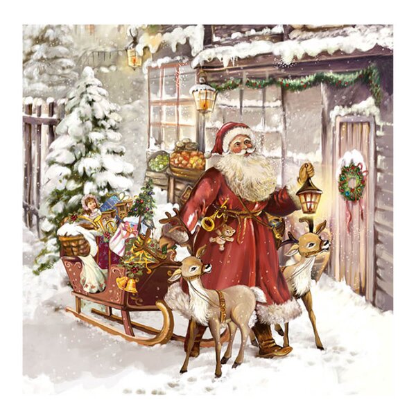 Serviett 33x33 cm 20 stk Christmas Visit
