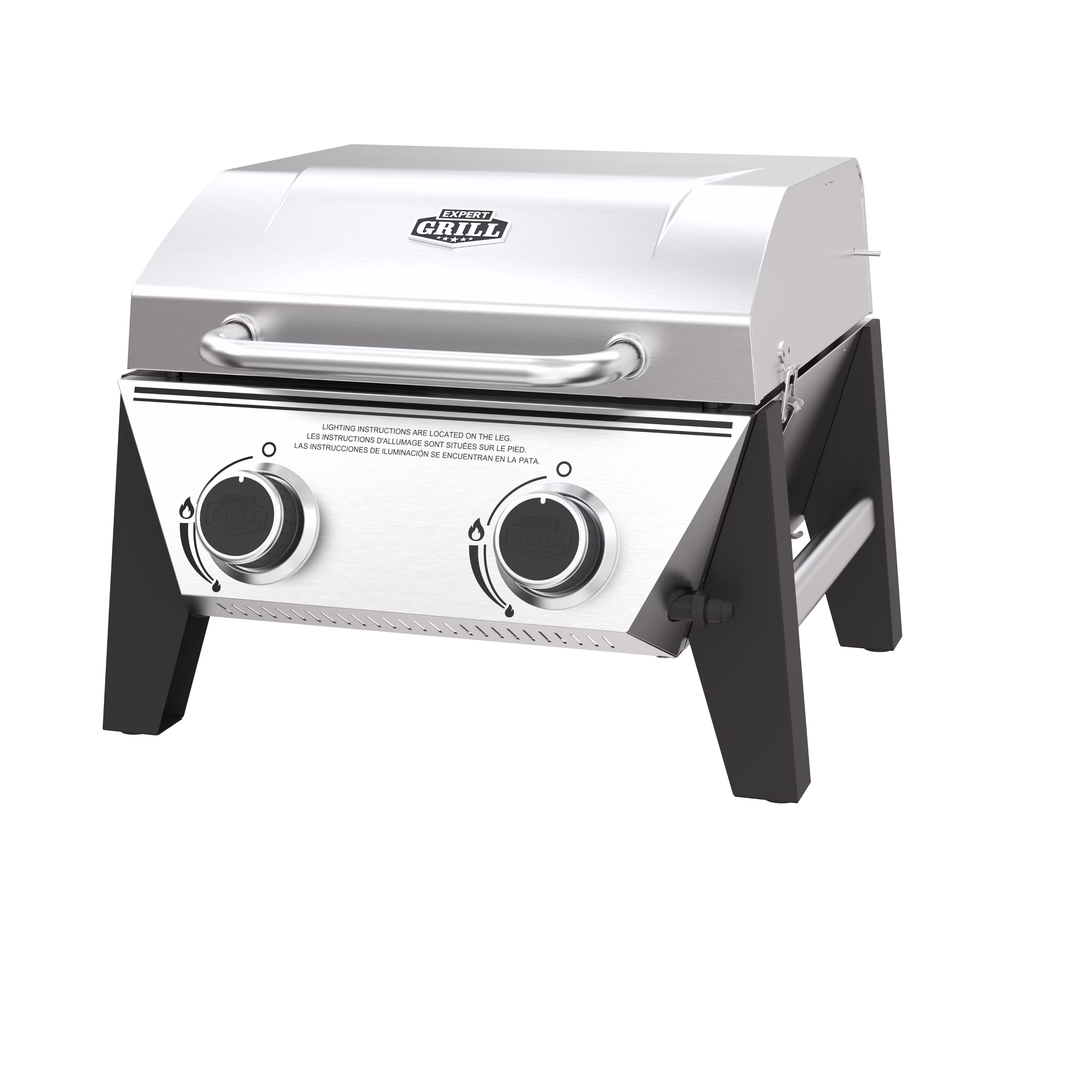 Expert Grill 2 - Burner Tabletop Gas Grill, Stainless Steel, 13, 000 Btus
