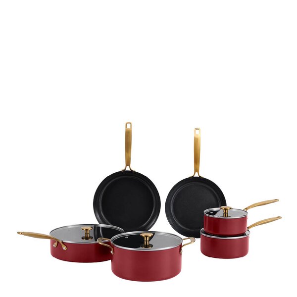 Element gryte- og pannesett 10 deler bordeaux