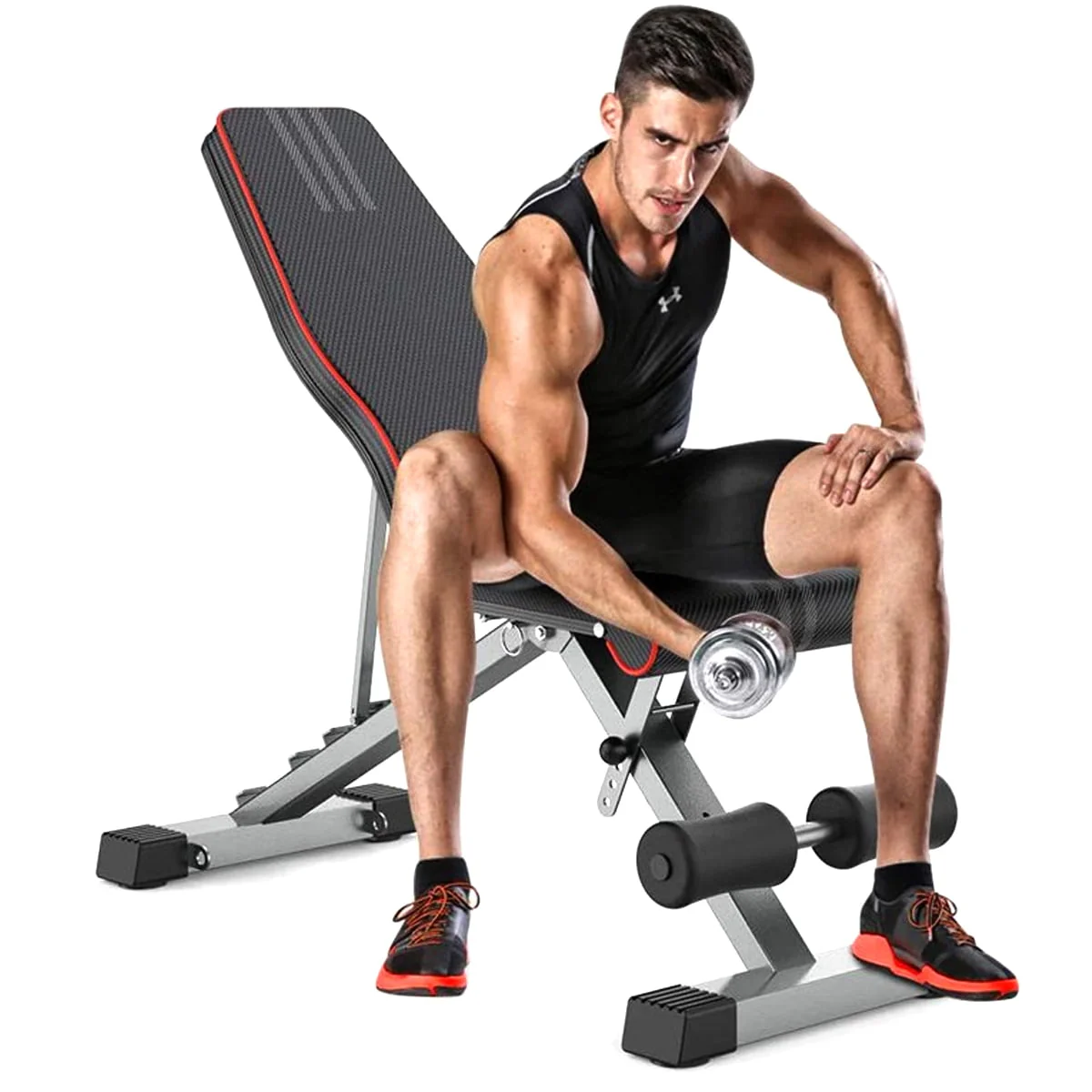 Upgraded Adjustable Weight Bench,Utility Olympic Gym Bench Press for Full Body Home Gym Workout Bench Multi-Purpose Strength Training Foldable Incline/Decline Benchs, 550 lbs Capacity - Image 5