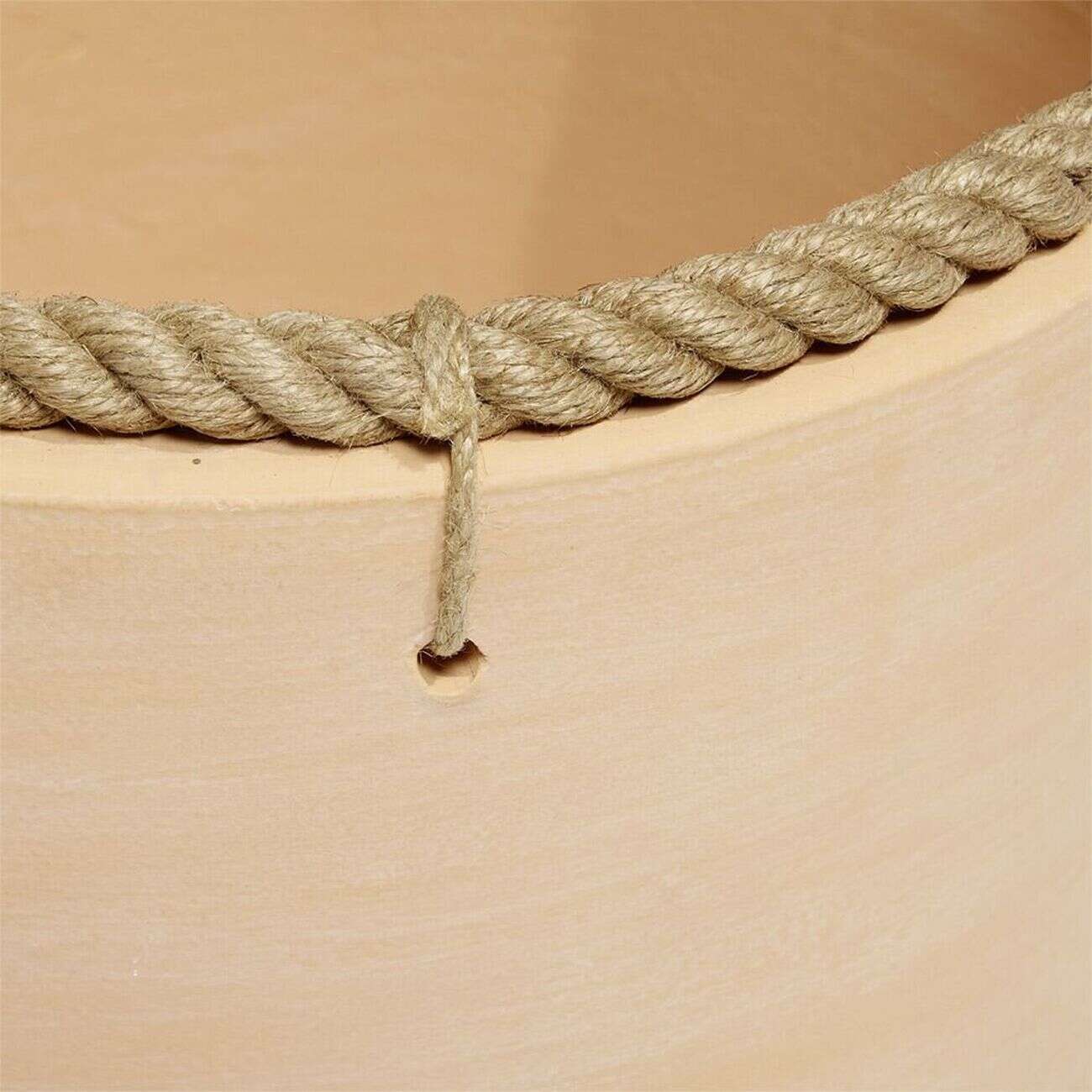 Pot terre cuite poignée corde Ø21cm